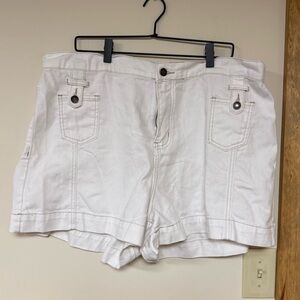 SHEIN White Denim Shorts